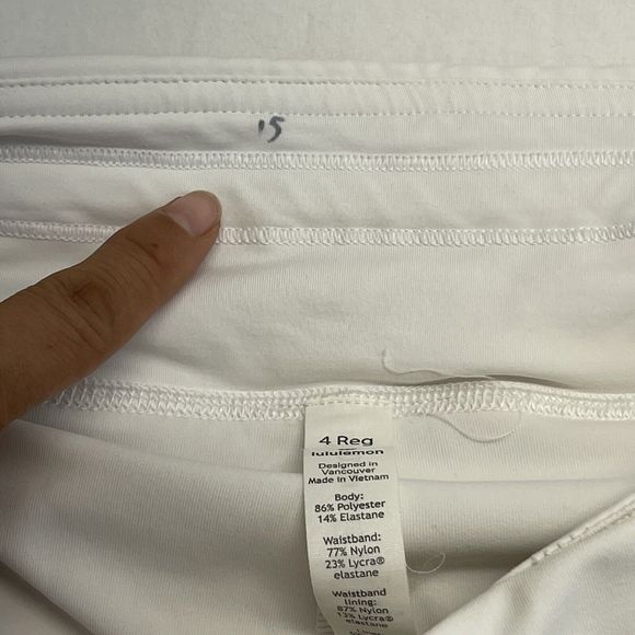 Lululemon Pace Rival Skirt Regular Length Mini Twine White Multi Size 4 Skort - Picture 6 of 14